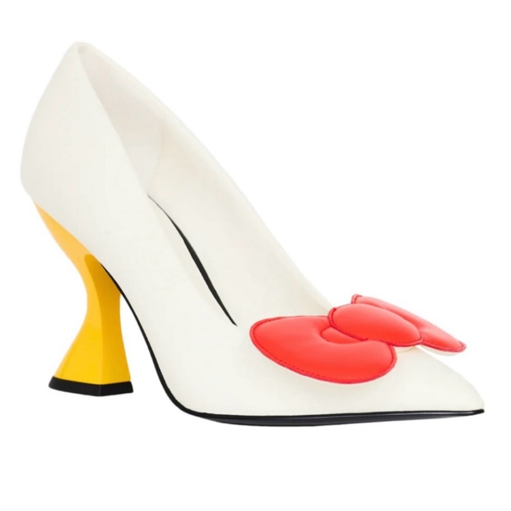 Hello Kitty White and Red Heels with Yellow Accent